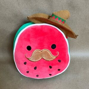 Squishmallows 7" Arturo the Watermelon with Sombrero Toy Drops Exclusive Plush.